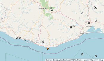 Temblor reportado en Oaxaca.
(SSN)