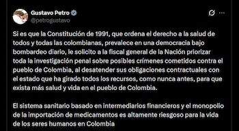 Gustavo Petro aseguró que la
