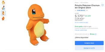 El peluche se oferta en