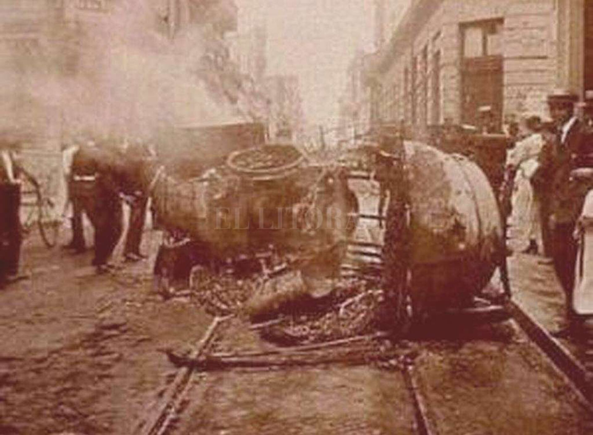 El carruaje en el que murió Ramón Falcón y su secretario Lartigau, en pleno barrio de Recoleta