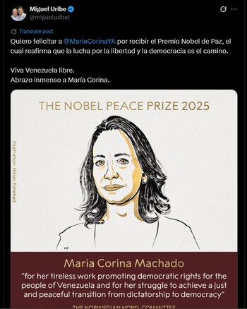 Miguel Uribe Londoño sobre María