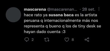 Susana Baca es elogiada en