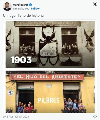 Batres publicó imágenes del nuevo