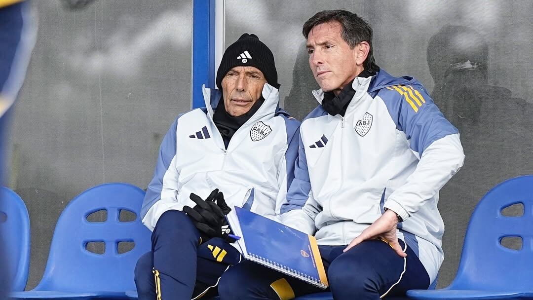 Miguel Russo y Claudio Úbeda, entrenador y ayudante técnico de Boca Juniors