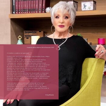 Comunicado de prensa. (Captura Instagram: