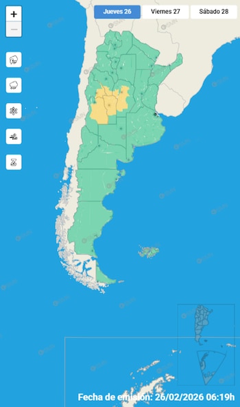 Las alertas indican tormentas en