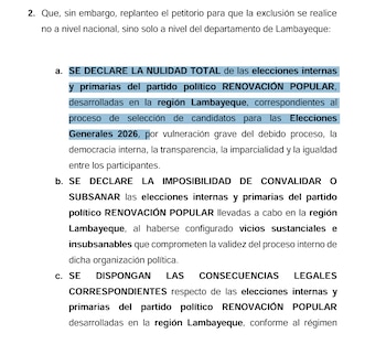 Denunciante retrocede en su pedido
