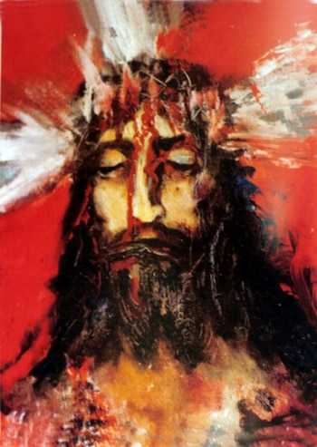 Pintura de Sérvulo Gutiérrez: Cristo