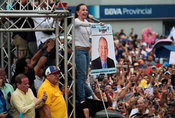 La líder opositora venezolana María