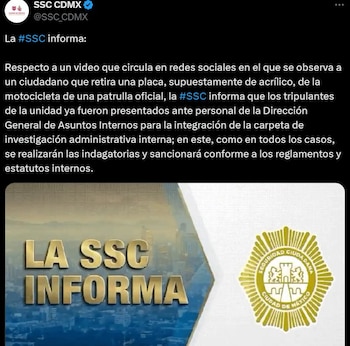 Comunicado del SSC-CDMX respecto al