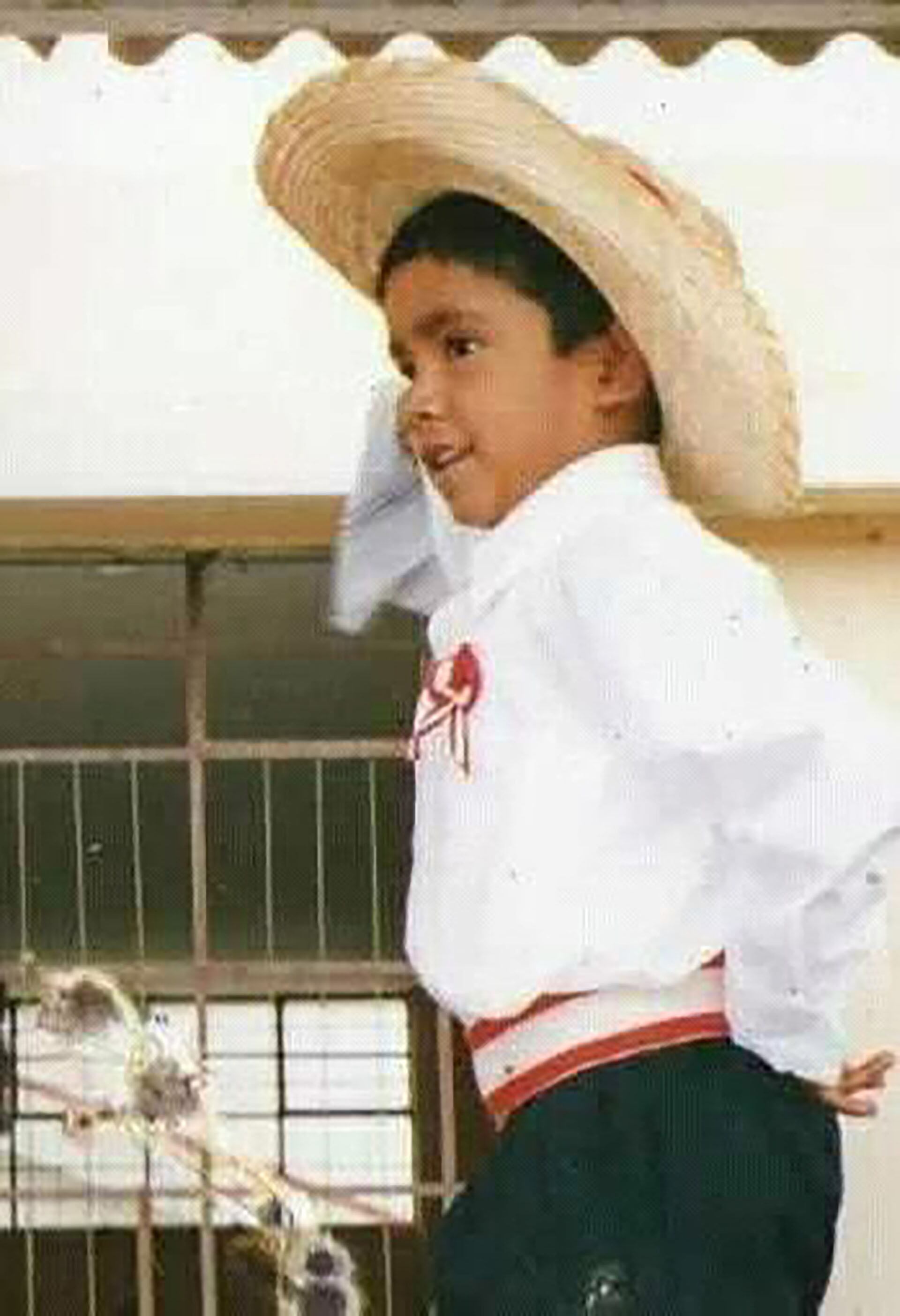 El periodista en su infancia, en Perú