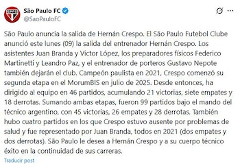 El comunicado del San Pablo