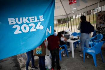 Simpatizantes del partido Nuevas Ideas,