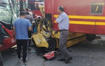 Accidente en el barrio Danubio