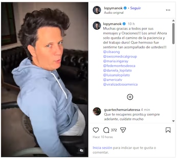 Darío Lopilato se recupera de una operación de peroné