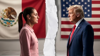 Trump afirma que “los cárteles gobiernan México” y describe a Sheinbaum como una mujer “muy asustada”
