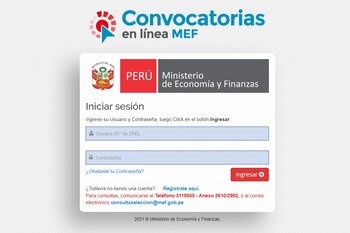 Portal de convocatorias del MEF.