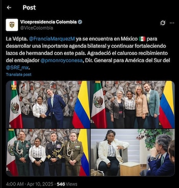 Vicepresidencia de Colombia habla de