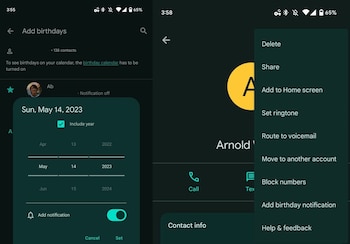 La aplicación de contactos de