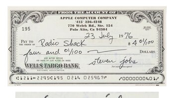 Un cheque con la firma