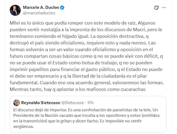 Un tuit de Marcelo A.