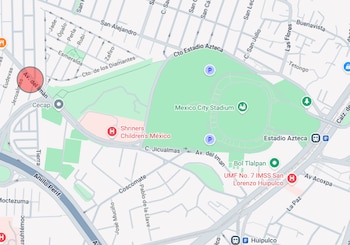 El sitio del enfrentamiento es cercano al Estadio Ciudad de México. Crédito: Google Maps