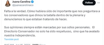 La representante Juana Carolina Londoño respondió al comentario de Andrés Pastrana contra la reforma pensional - crédito @juanacarolinaco/X