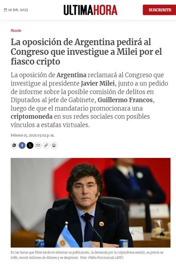 Diario Última Hora, de Chile