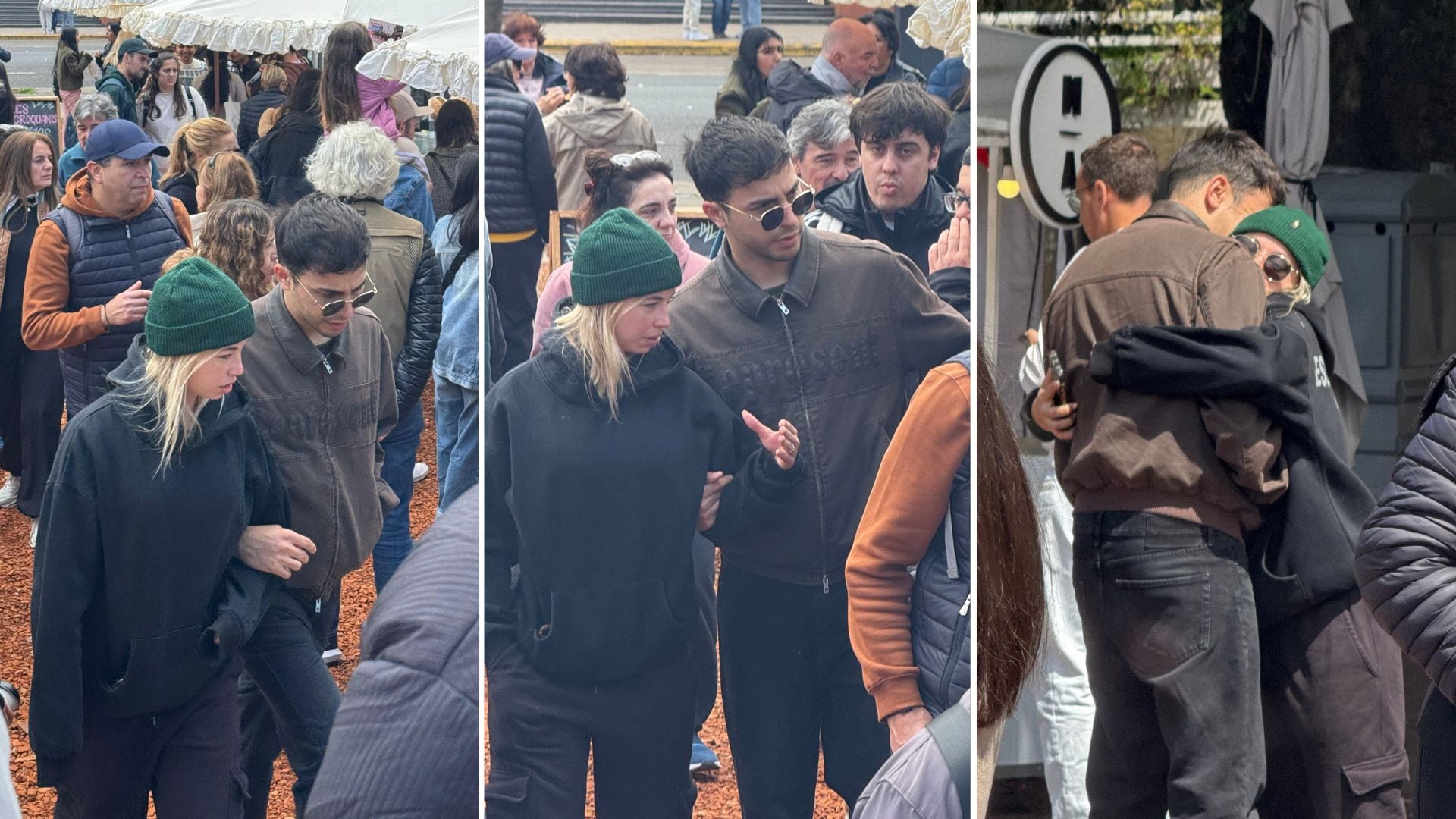 Rusherking y Stef Jegier, juntos en una feria de Recoleta: caminata, charla y gestos de cariño
