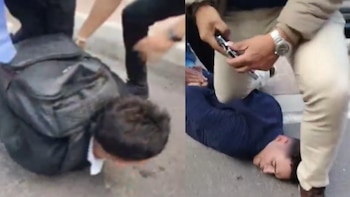 Video | Comunidad enardecida sometió a dos presuntos ladrones motorizados en plena calle 100 con Novena: “Ya aprendí”