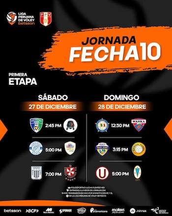 Programación de la fecha 10