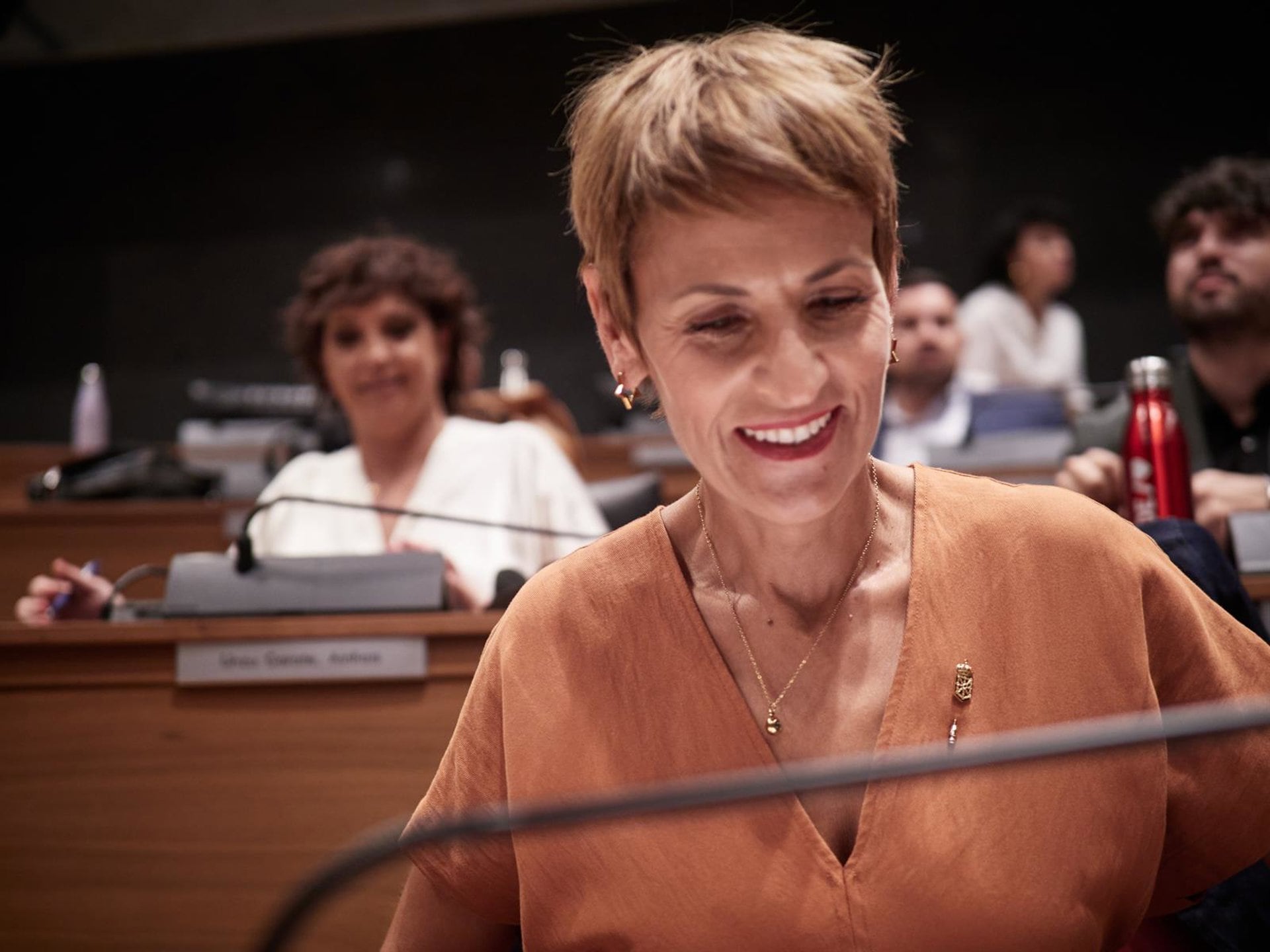 24/09/2026 La presidenta de Navarra, María Chivite, durante el debate sobre el Estado de la Comunidad, en el Parlamento de Navarra, a 24 de septiembre de 2026, en Pamplona, Navarra (España). El pleno del Parlamento de Navarra celebra este jueves y el viernes, 24 y 25 de septiembre, el último Debate sobre el Estado de la Comunidad foral correspondiente a la XI Legislatura.POLITICA Eduardo Sanz - Europa Press