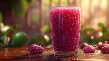 Refrescante bebida natural elaborada con