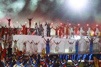 La República Dominicana inauguró en Santo Domingo los XXV Juegos Centroamericanos y del Caribe con una ceremonia por el centenario de la competencia. (EFE/ Orlando Barría)