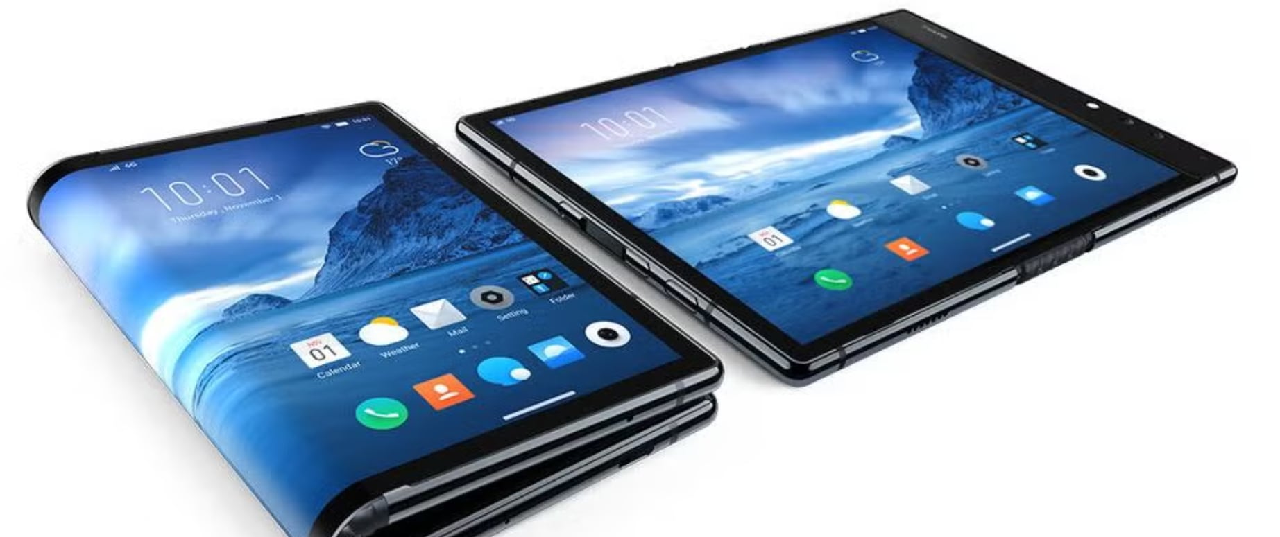 Flexpai de Royale fue le primer teléfono plegable que llegó al mercado global. (Royole)
