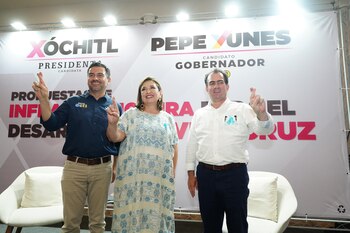 En su visita a Veracruz