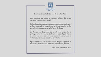 Comunicado de la Embajada de