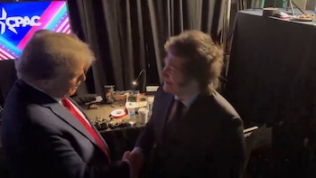 Javier Milei junto a Donald