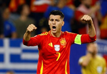 El jugador español Álvaro Morata