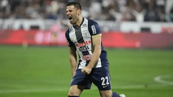 El grito desaforado de Guillermo Enrique tras anotar su primer gol con Alianza Lima. - Crédito: La República