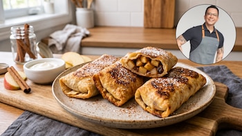 Receta de empanadas con tortilla de harina y rellenas de manzana: la versión fácil y deliciosa del chef José Ramón Castillo