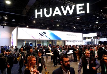 El stand de Huawei en