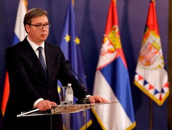 El presidente serbio, Aleksandar Vucic,