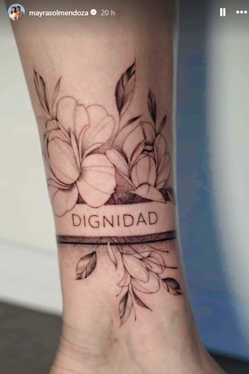 Mayra Mendoza se tatuó en