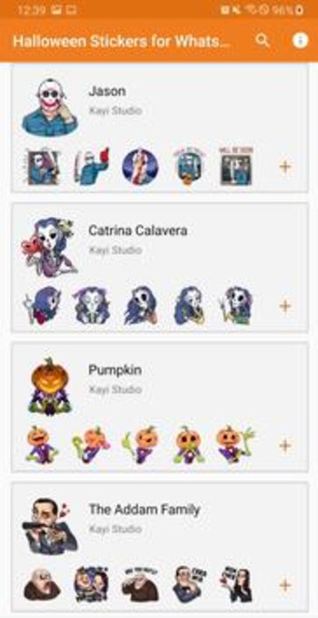 Diversas opciones de stickers para