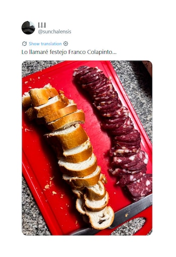 memes de la actuación de Colapinto