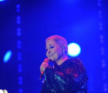 Lupita D´Alessio en el Zócalo