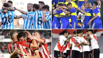 Racing, Boca, Estudiantes y River