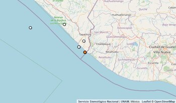 Temblor reportado en Chiapas.
(SSN)