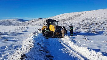 Por una fuerte nevada, hay